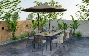 Outdoor Patio Dining Sets With Umbrella