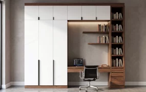 Space Saving Custom Home Office And Wardrobe Unit