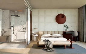 Bedroom With Bathroom Design