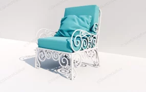 Patio Metal Chair With Cushion
