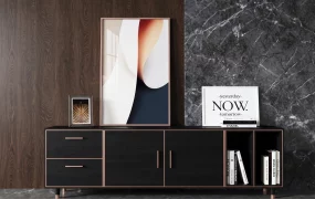 Contemporary Media Console Setup