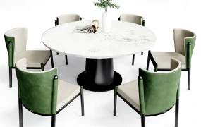 7 Piece Round Dining Table Set