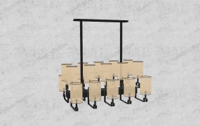 Black Iron Kitchen Chandelier Light Fixture