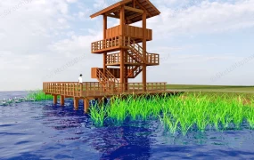 Wooden Observation Platform