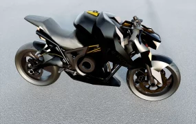 Black Sport Bike Motorcycle