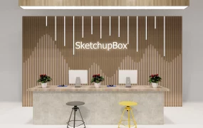 Modern Office Reception Or Service Desk