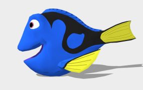 Blue Tang Fish Cartoon