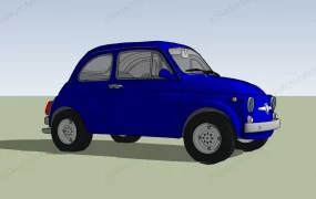 Fiat 500 Blue