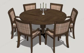 Retro Round Dining Table Set