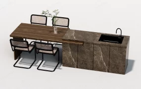 Kitchen Island Dining Table Combo