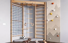 Wooden Indoor Playground And Kids Gym System