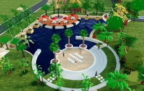 Pond Plaza Landscaping Design