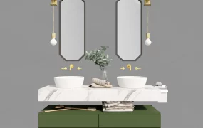 Double Sink Floating Bathroom Vanity
