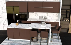 Two Tone Kitchen With Island