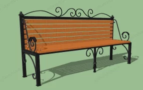 Iron Park Bench