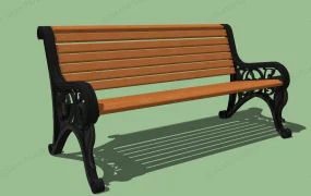 Antique Cast Iron Park Bench