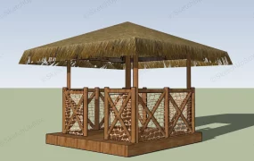 Rustic Timber Log Gazebo