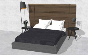 Modern Platform Bed with Headboard