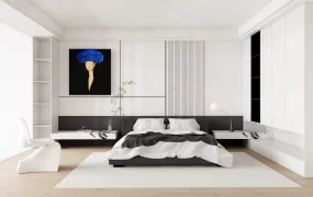 Modern Minimalist Master Bedroom Interior