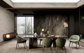 Luxury Marble Dining Table Set