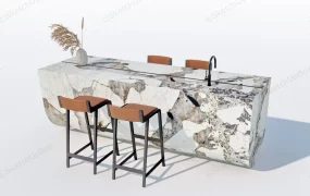 Marble Kitchen Island With Seating