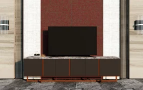Symmetrical Media Wall Design