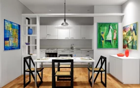 Modern Open Plan Kitchen And Dining Combo
