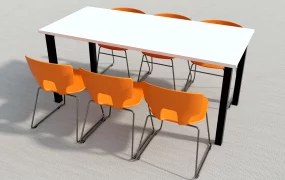 Modern Industrial Dining Set