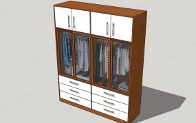 Modern Wood Wardrobe Closet