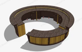 Round Reception Counter