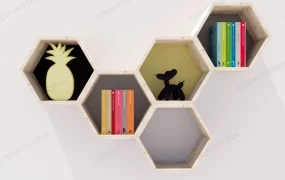 Honeycomb Bookshelf Idea