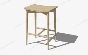 Wooden Counter Stool