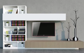 Tv Unit With Bookcase