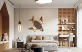 Modern Aviation Themed Children's Bedroom