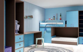 Blue And Brown Boys Bedroom