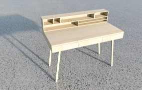 Modern Writing Desk With Hutch