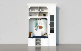 Entryway Coat Rack And Shoe Storage Combo