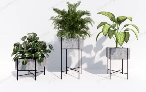 Large Concrete Planter With Stand