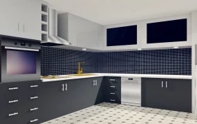 Black And Grey Kitchen Design