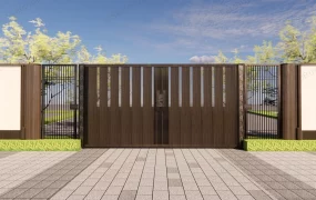 Traditional Style Driveway Gate