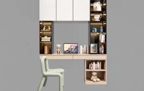 Built In Bookcase And Desk