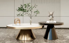 Round Nesting Coffee Table Set