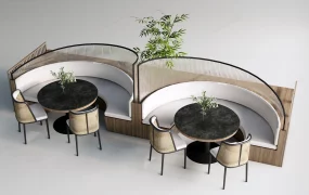 Modern Semi Circular Booth Seating Arrangements