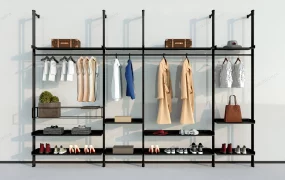 Wall Mount Clothing Rack System