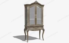 Antique Wooden Showcase