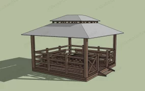 Square Wooden Gazebo