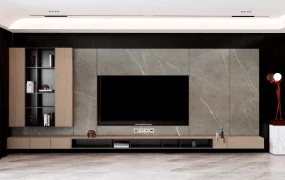 Luxury Living Room TV Wall Design