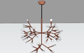 Vintage Globe Branch Chandelier