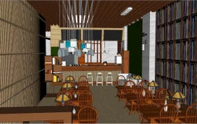 Library Coffee Bar Interior Design