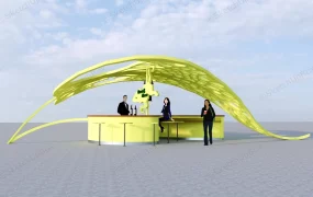 Leaf Shaped Outdoor Bar Design